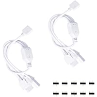 UKCOCO 4 Pins 4-Way Splitter Connector Cable for RGB LED Strip 3528 5050